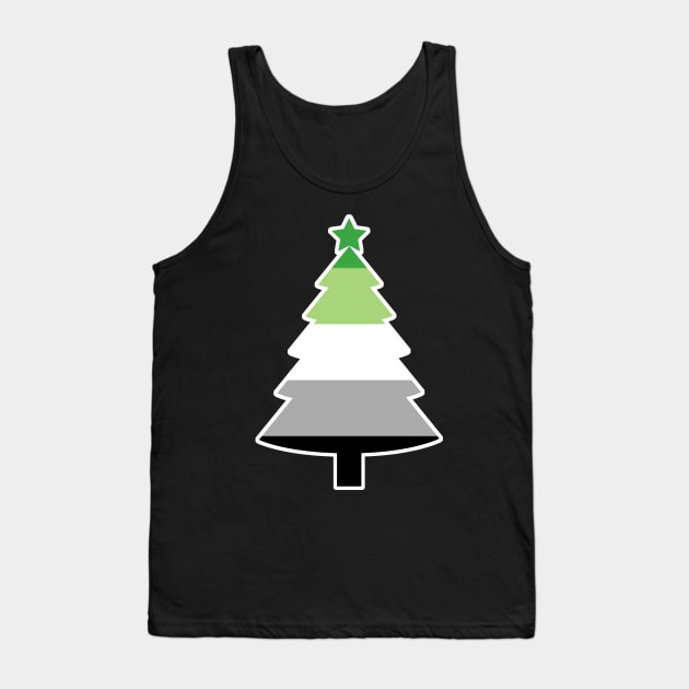 Christmas Tree LGBT Flag Aromantic Tank Top by aaallsmiles